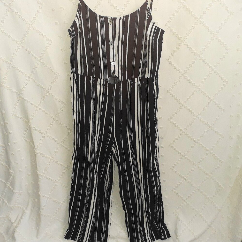 B FLAWLESS JUMPSUIT SUMMER SLEEVELESS PLAY SUIT ROMPER WIDE LEG~WOMENS SIZE L